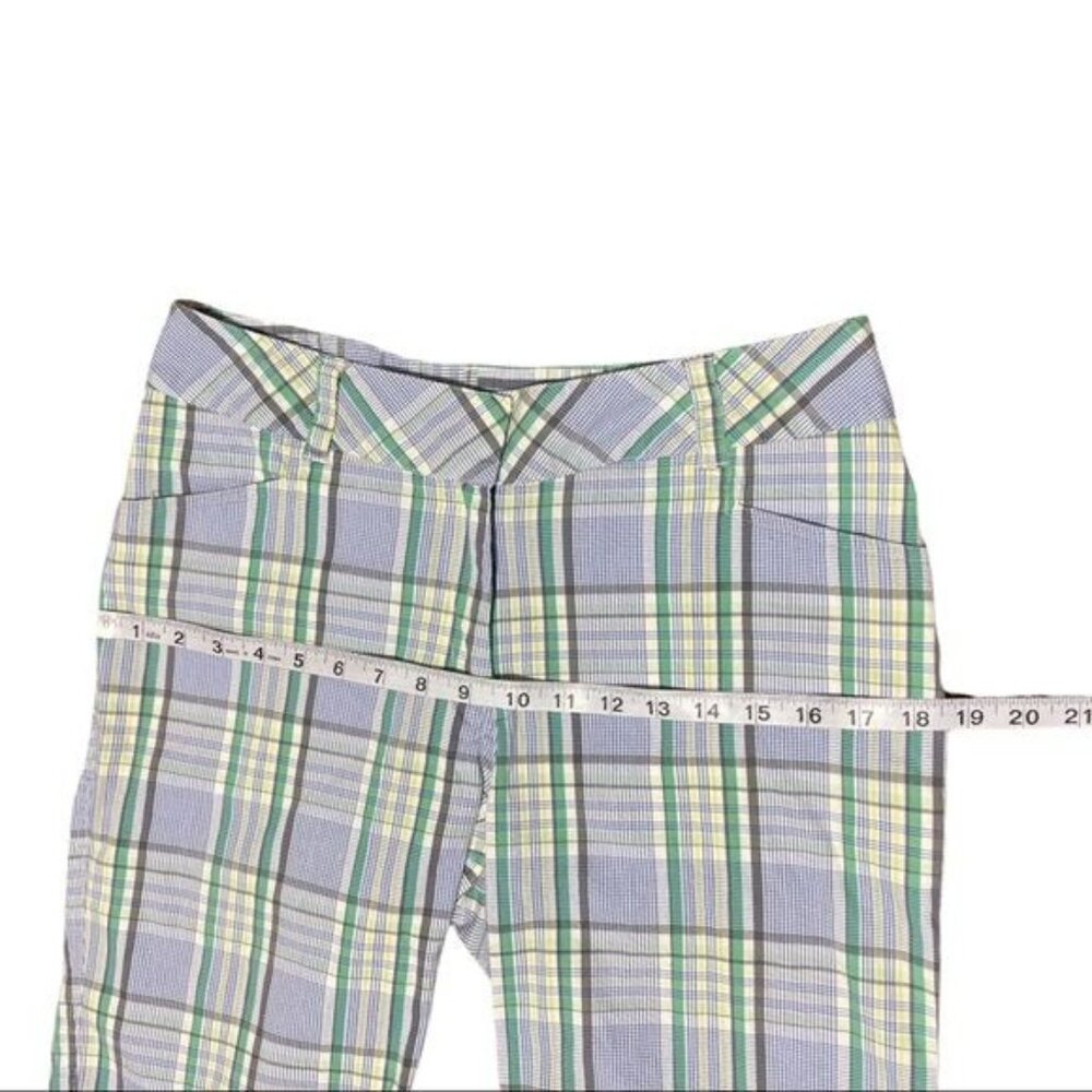 Lija Plaid Cotton Golf Bermuda Shorts Women’s Size 8 Stretch - Picture 5 of 9